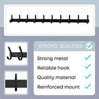 Coat Rack Wall Mount – 30 Inch Stainless Steel Hook Rail - Image 3