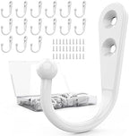 ZAYBOD 15 Pack White Hooks for Hanging by ZAYBOD