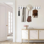 IBosins Vintage White Wall Mounted Coat Rack - Image 5