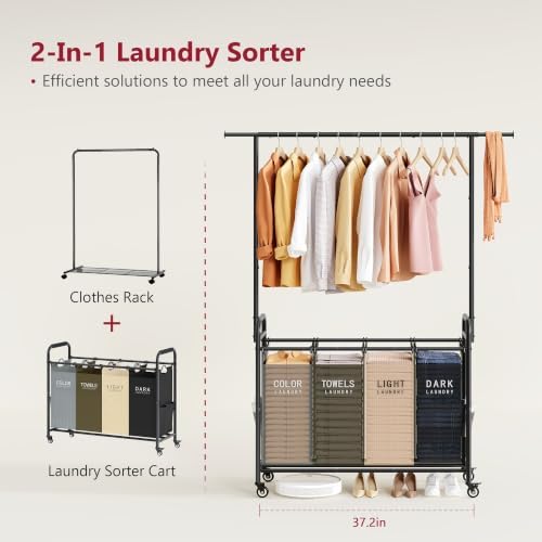 Tajsoon Laundry Sorter Cart - Image 3
