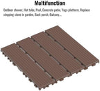 44 Pack Interlocking Deck Tiles, 12x12 Inch Modern Plastic Outdoor Flooring - Image 4