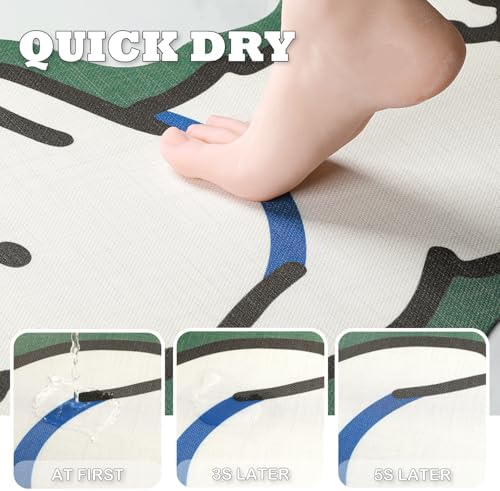 Cute Dog Bath Mat, Microfiber Ultra Thin Bathroom Rugs Fit Under Door Quick Dry - Image 4