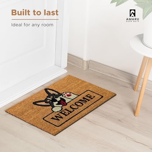Coir Welcome Mat, Welcome Dog, 17 x 29 in - Image 2