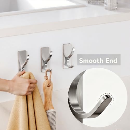 pickpiff Brush Nickel Self-Adhesive Hook, 13LB Hanger - Image 5
