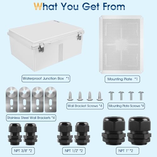 Waterproof Outdoor Project ABS Plastic Junction Box IP67 Weatherproof Dustproof - Image 7