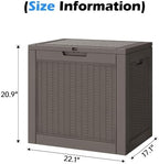 Outdoor Storage Box Waterproof, 30 Gallon Deck Box - Image 2