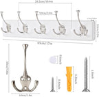 IBosins 2 Pack White Coat Rack Wall Mount - Image 2