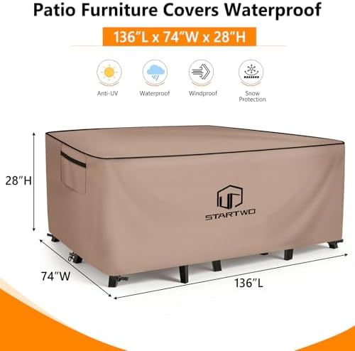 STARTWO Outdoor Furniture Covers Waterproof, Table and Chairs General Purpose - Image 2
