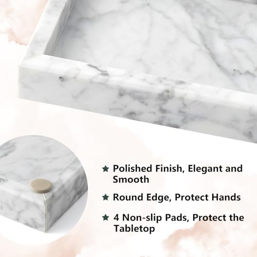 Real Natural Small Marble Tray for Bathroom, Kitchen Counter - Image 3