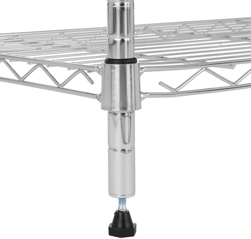 Amazon Basics 3-Shelf Adjustable Heavy Duty Steel Wire Shelving Rack - Image 3