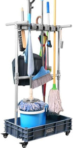 Mobile Mop and Broom Holder，Efficient Storage Solution by JGLDG
