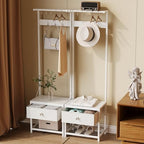 LUMTOK Hall Tree with Shoes Bench Storage, Small Coat Rack with Drawers - Image 4