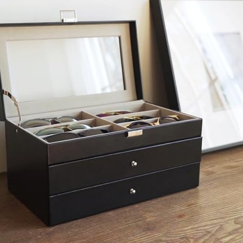 ProCase 3-Layer Sunglasses Storage Organizer -Black - Image 2