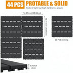Patio Deck Tiles Waterproof and Non-Slip Interlocking Deck Tiles 44 Pack - Image 2