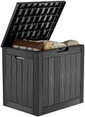 PatioZen 30 Gallon Resin Deck Box, Lockable Outdoor Storage Box by OutdoorLivingPerfected