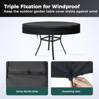 SUNICO Outdoor Table Covers Waterproof Round 20" Dia - Image 3