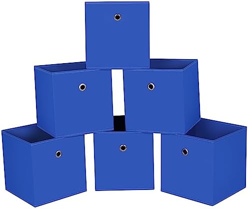 Foldable Storage Cubes Bins, 11 Inch Cloth Storage Cube Fabric Storage Box by NieEnjoy