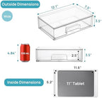 Vtopmart Clear Stackable Storage Drawers, 4 Pack Wide Plastic Organizers - Image 3