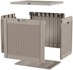 35 Gal Outdoor Storage Box Waterproof Lockable Deck Boxes Grey - Image 6