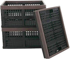 Kekow 15 L Black Plastic Collapsible Storage Basket, Folding Crates Storage by Kekow