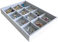 Grey Velvet Stackable Organizer Premium Grade Fabric Soft Protection by SVEADISPLAY