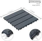 Plastic Interlocking Deck Tiles, 44 Pack Patio Deck Tiles, Patio Floor Decking - Image 4