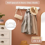 Coat Rack Wall Mount, Wooden Coat Hanger - Image 4