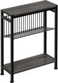 End Table for Small Space, 3-Tier Narrow Side Table by HOME