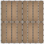 Wood Plastic Composite Interlocking Patio Deck Tiles, 22 Pack 12"x12" Premium - Image 5
