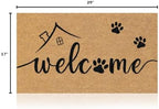 Coir Welcome Mat, Welcome Paws, 17 x 29 in - Image 2