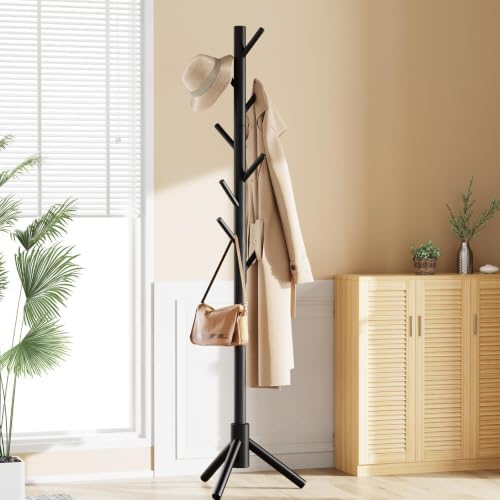 Pipishell Solid Wooden Coat Rack Freestanding - Image 7