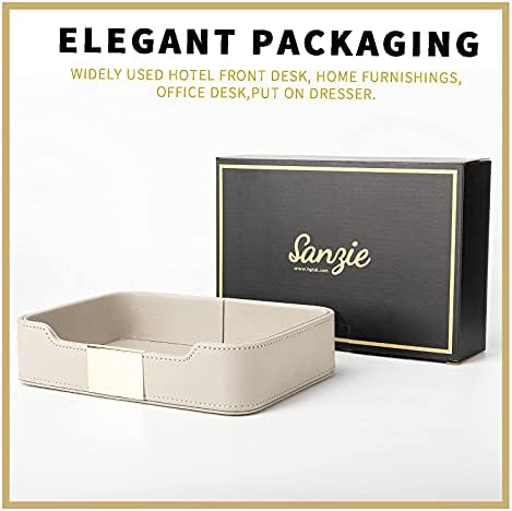 SANZIE Leather Tray Organizer, Valet Tray Key Bowl - Image 4