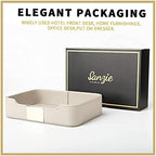 SANZIE Leather Tray Organizer, Valet Tray Key Bowl - Image 4
