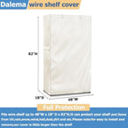 Storage Shelf Cover, Outdoor Heavy Duty 600D 48''W x 18''D x 82''H Dustproof - Image 3
