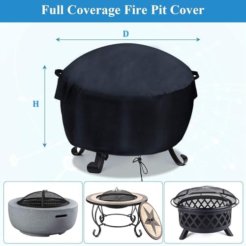 Customized Fire Pit Cover for Outdoor Firepit Rectangular/Round - Image 3