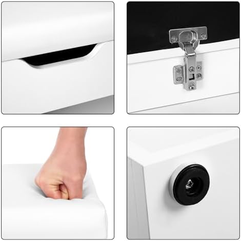 VASAGLE Storage Bench with Cushion, Shoe Bench, Hidden Storage - Image 6