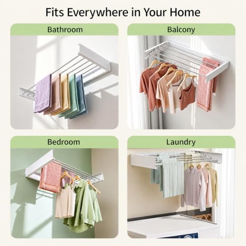 Wall Mounted Clothes Drying Rack - Image 6
