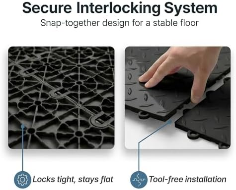 Nitro Tiles by FlooringInc 12" x 12" Interlocking Garage Floor Tiles, Diamond - Image 4