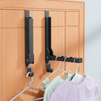 4 Pack Over The Door Hanger Folding Clothes Drying Rack, Folding Hanging Coat - Image 2