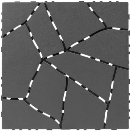 Interlocking Deck Tiles Outdoor, 44 Pack 12" Stone Pattern Patio Flooring - Image 3