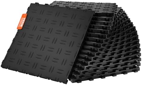 VEVOR Garage Floor Tiles 12 x 12 x 0.53 inch, Interlocking Design Ease of by VEVOR