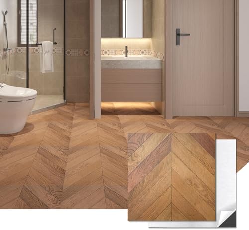 Art3d 10-Pack Herringbone Peel and Stick Floor Tiles by Art3d
