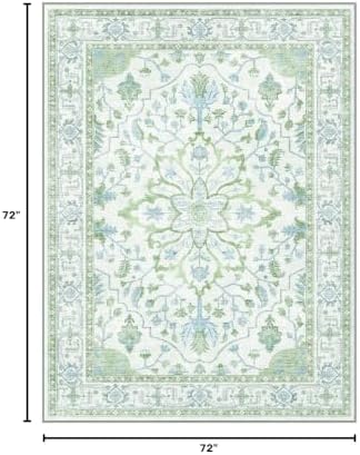 RELEANY Washable Area Rug, Square 6'x6' - Image 2