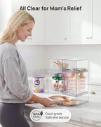 Vtopmart Clear Stackable Storage Drawers Set of 9, Plastic Organizer Bins - Image 5