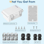 Waterproof Outdoor Project ABS Plastic Junction Box IP67 Weatherproof Dustproof - Image 7
