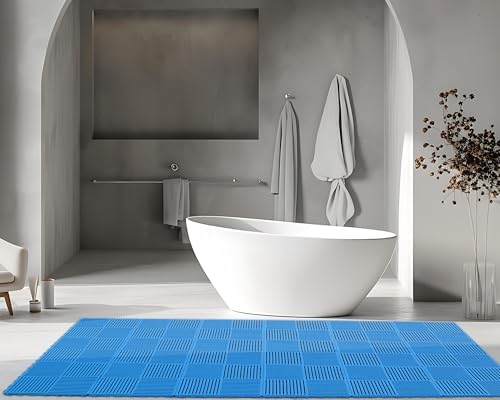 18 Pack Modular Interlocking Tiles Double Non-Slip 12"x12" Blue - Image 6