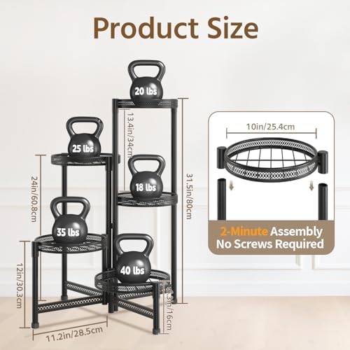 LASZOLA Plant Stand Indoor Outdoor Tall - Image 2