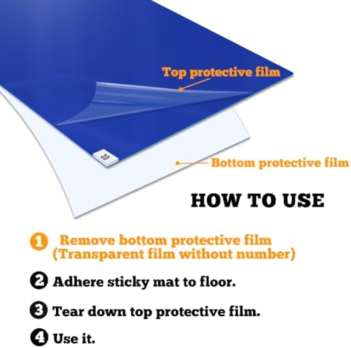 SATECH Sticky/Tacky/Adhesive Mat 26" x 45" Blue - Image 7