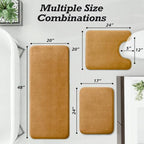 HUXMEYSON Bathroom Rugs Sets 3 Piece, Non-Slip & Quick Dry Bath Mat Set - Image 2