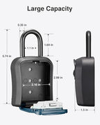 Puroma Key Lock Box Outdoor 4 Digit Code Combination Lockbox 1 Peacock Blue - Image 6